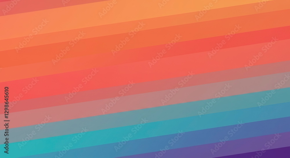 Obraz premium Color Spectrum: a vibrant spectrum of diagonal stripes, transitioning from warm hues to cool tones, creating an abstract and dynamic visual effect