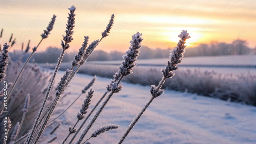 Frosted Prairie. Frosted prairie at dawn showcasing serene winter flowers in lavender hues. Frozen flowers plants. Frosted Prairie. Frosted prairie at dawn showcasing serene winter flowers in lavender hues. Frozen flowers plants.