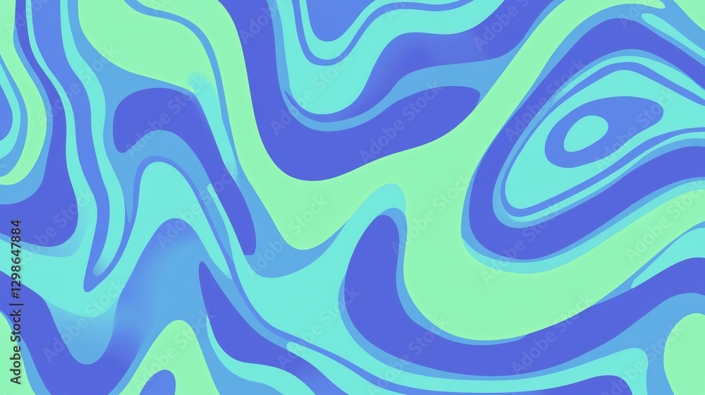 Fototapeta premium A vibrant, swirling abstract pattern blending shades of blue and green, creating a dynamic and fluid visual effect.