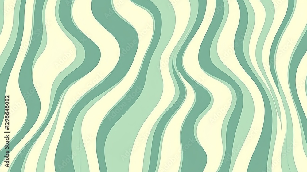 A wavy pattern in soothing shades of teal and cream creates a calming visual effect, perfect for backgrounds or artistic designs. A wavy pattern in soothing shades of teal and cream creates a calming visual effect, perfect for backgrounds or artistic designs.