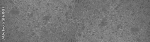 Gray grey anthracite dark natural tile stone wall floor background banner panorama, italian venetian ceppo di gré, terrazzo, matt pithy stone texture