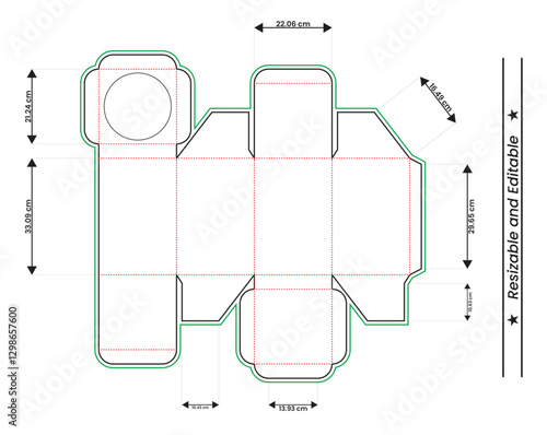 dieline and box dieline, die cut, cardboard box dieline, box die-line, die-line, dieline template	
