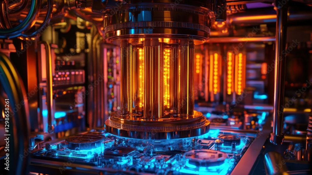Neon-Lit Computer Core: A Futuristic Tech Marvel Neon-Lit Computer Core: A Futuristic Tech Marvel