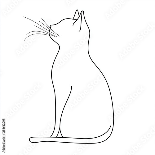シンプルな猫の線画 | ミニマルでエレガントなデザイン
Simple Line Drawing of a Cat | Minimalist and Elegant Design