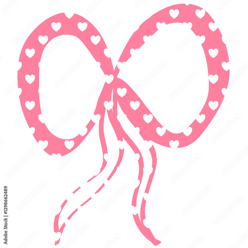 pink heart with pink ribbon pink heart with pink ribbon