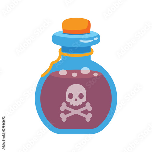 A customizable 3d icon depicting poison glass flask