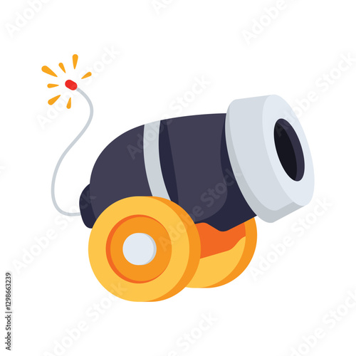 Have a look at this cannon weapon 3d style icon