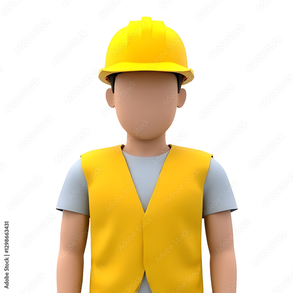 Construction Worker in Safety Gear Construction Worker in Safety Gear