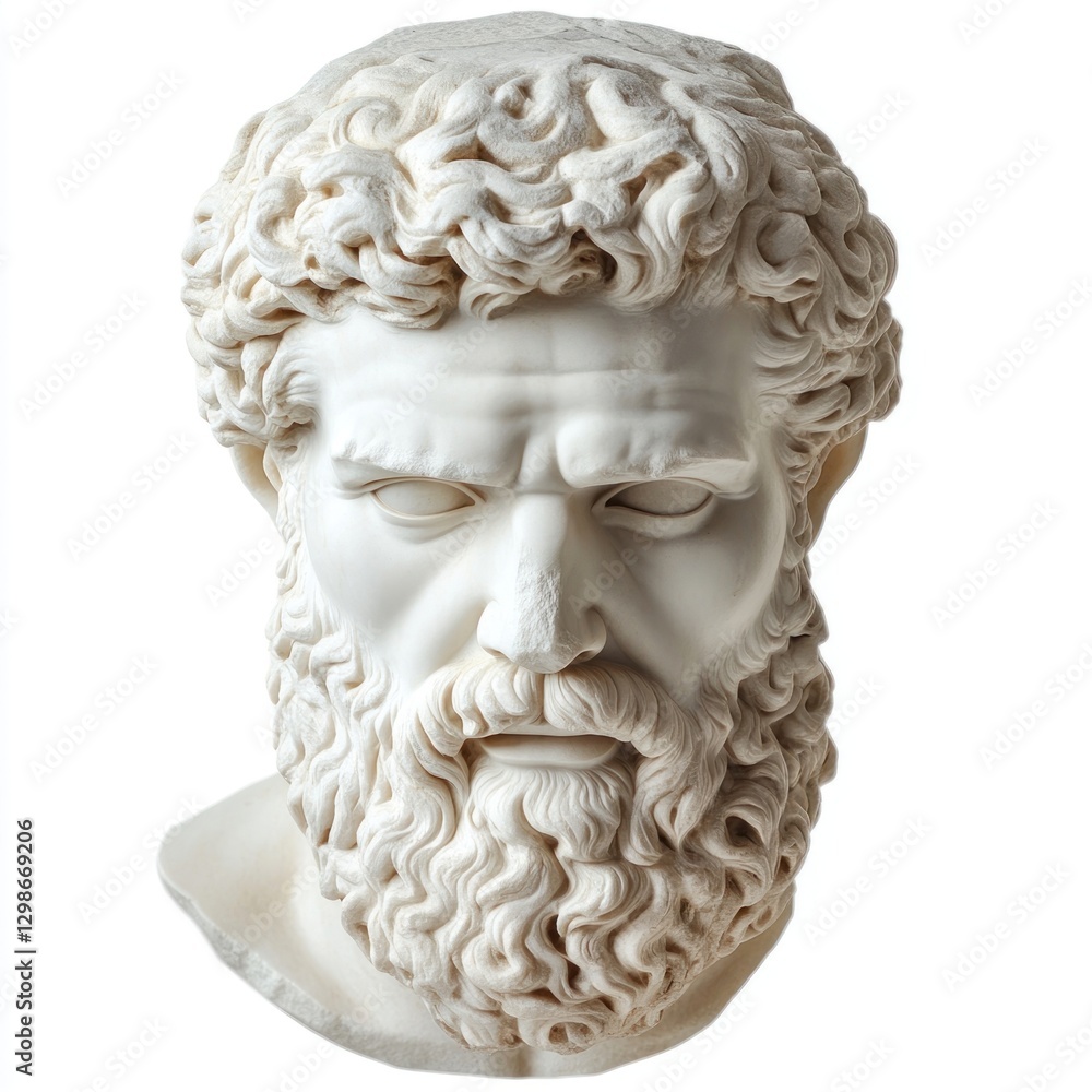 Obraz premium Classical greek statuebust art sculpture artifact.