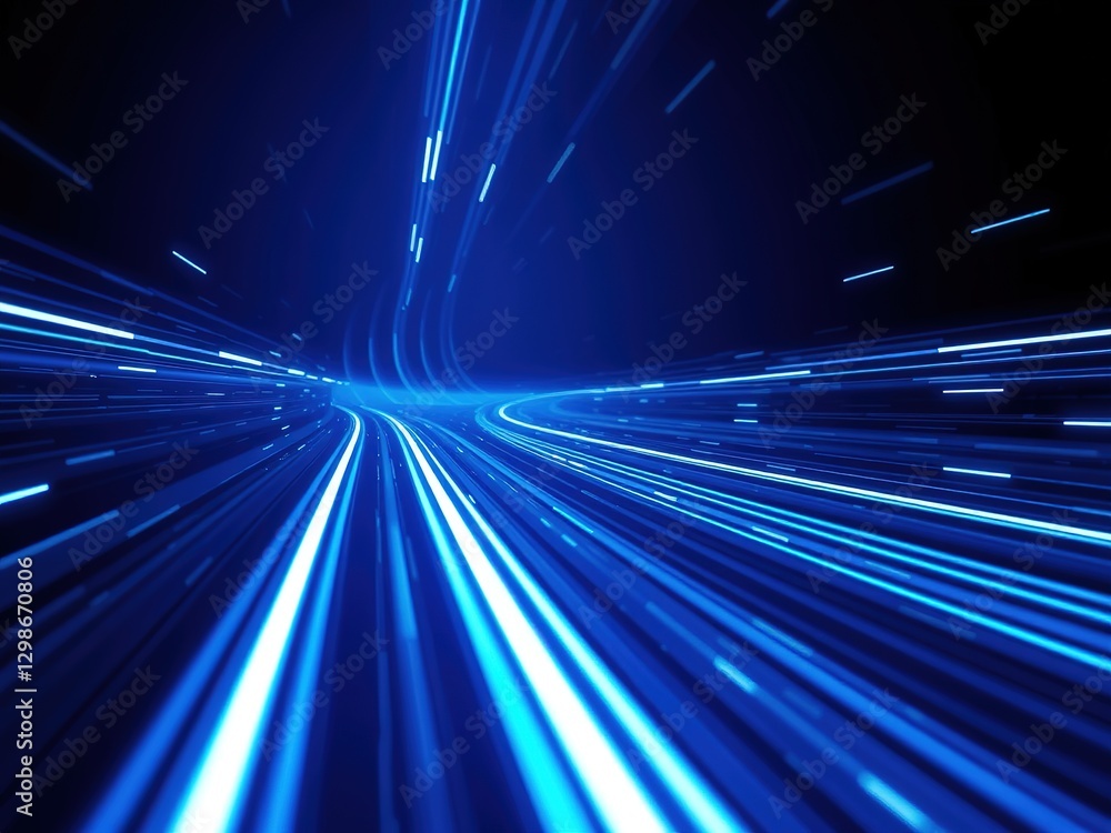 Obraz premium Dynamic Blue Tech Background Loop Animation