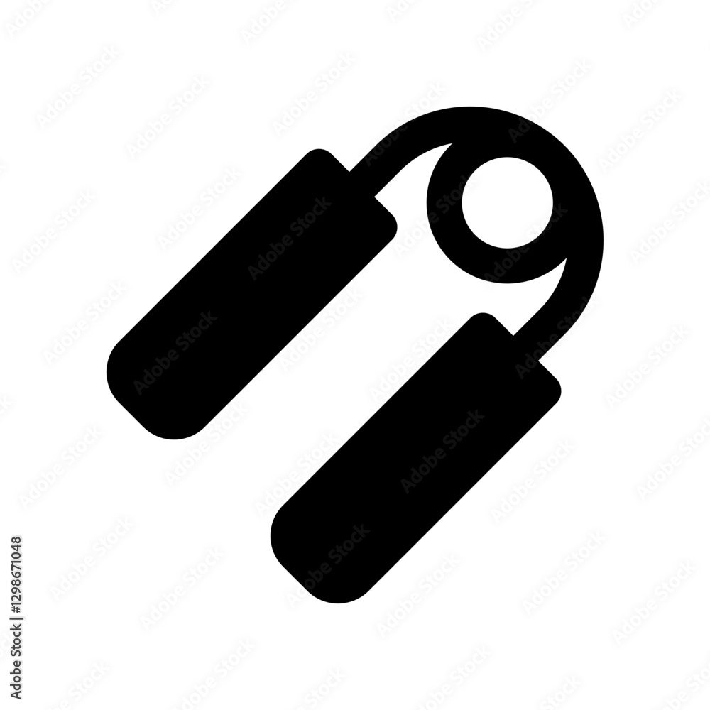 Vector Icon of a Hand Grip Exerciser on a White Background Vector Icon of a Hand Grip Exerciser on a White Background