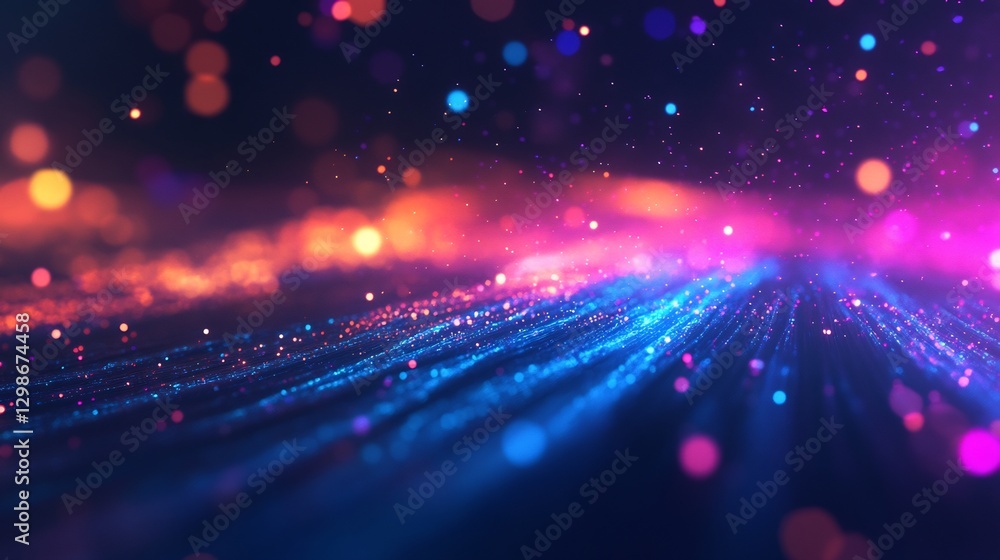 Obraz premium abstract luminous encryption AI flows