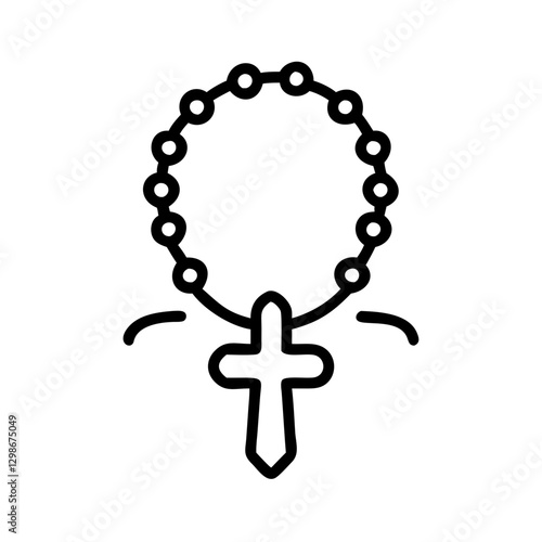 Rosary necklace for spiritual reflection