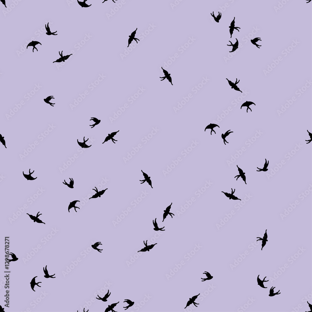 Swallows pattern seamless. Swallow background. Baby fabric background Swallows pattern seamless. Swallow background. Baby fabric background