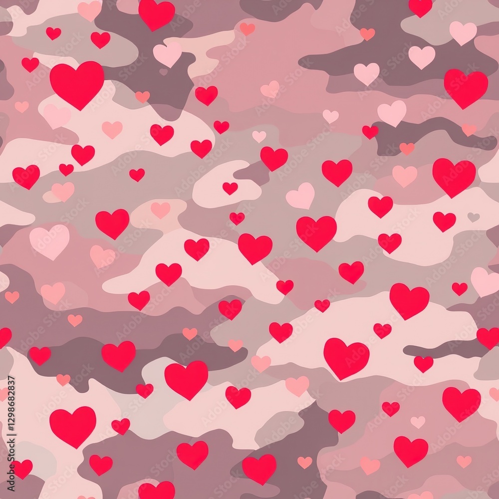 Valentine's Day Camo: Delicate Heart Patterns Valentine's Day Camo: Delicate Heart Patterns