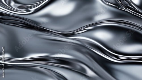 Wallpaper Mural Shimmering metallic surface with flowing waves creates sense of Torontodigital.ca