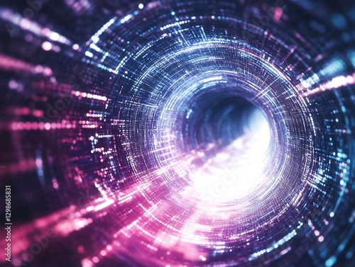 Wallpaper Mural futuristic encrypted vortex data swirls Torontodigital.ca