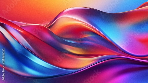 Wallpaper Mural The dynamic flow of colorful, fantastic and dreamy, grainy texture, abstract technology background. Torontodigital.ca