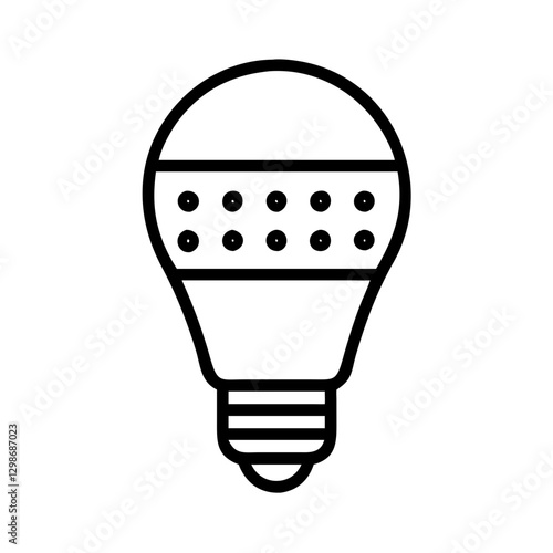 Color-changing LED light bulb, black and white, energy-efficient