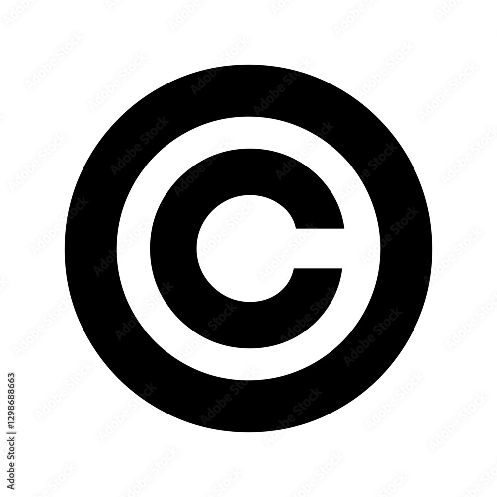 Black © copyright symbol, isolated vector on transparent background Black © copyright symbol, isolated vector on transparent background