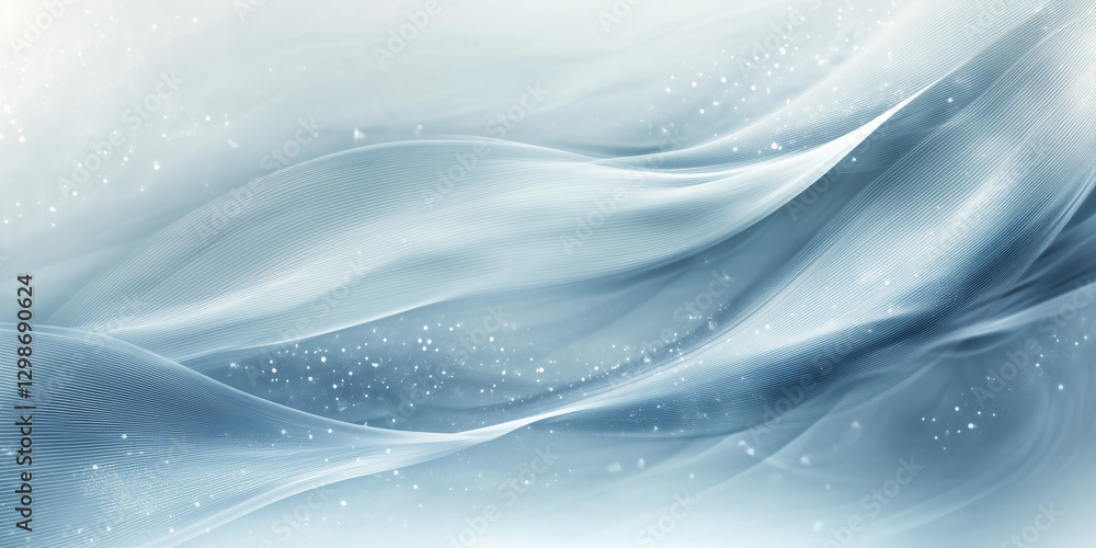 Abstract flowing light blue waves background with glittering particles Abstract flowing light blue waves background with glittering particles