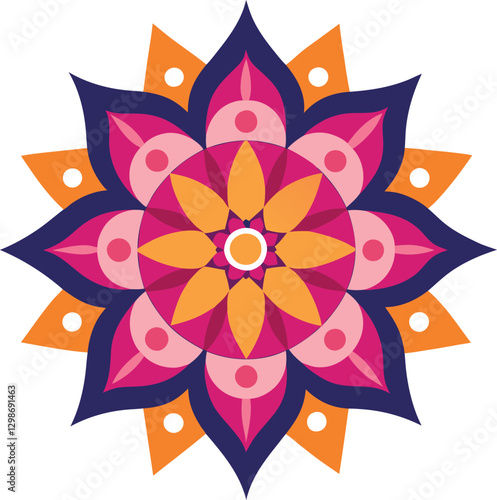 Intricate Mandala Design Vector Artwork.