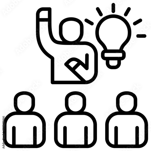 Leadership Line Icon