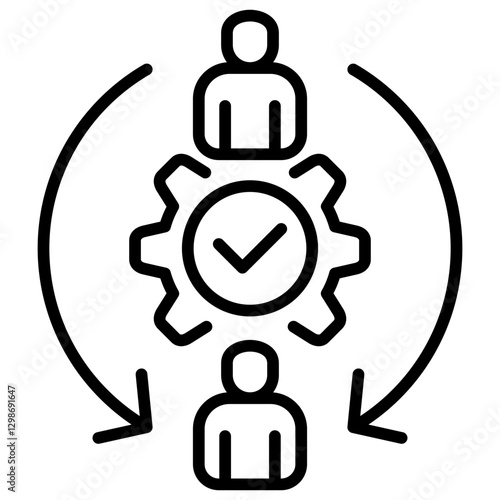 Delegation Line Icon