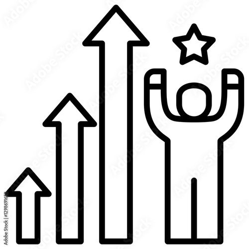 Personal Growth Line Icon