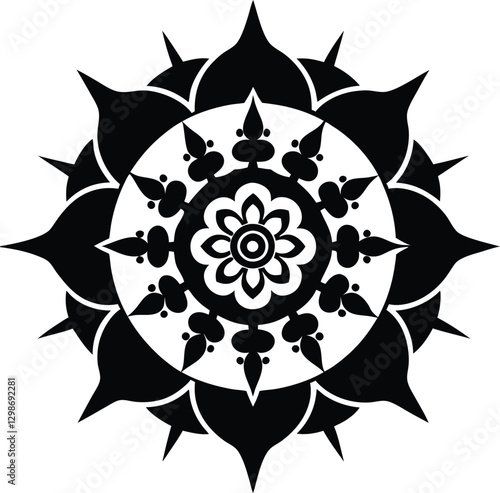 Intricate Mandala Design Vector Artwork.