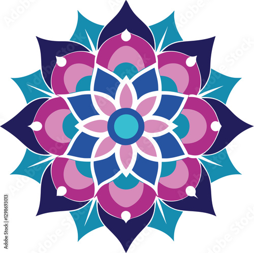 Intricate Mandala Design Vector Artwork.