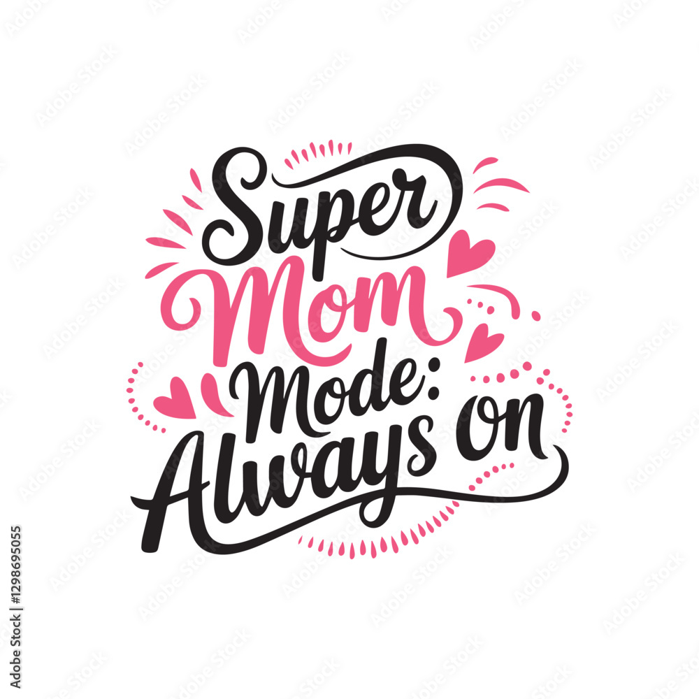 Fototapeta premium Beautiful elegant Happy Mother's Day text design background