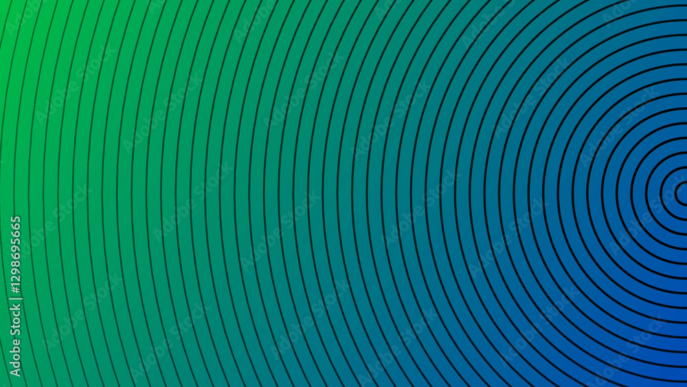 Green and blue gradient with concentric circular lines, abstract modern background Green and blue gradient with concentric circular lines, abstract modern background