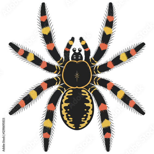 Bold Symmetrical Spider Vector Design.