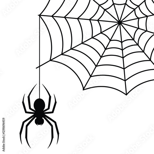 Bold Symmetrical Spider Vector Design.