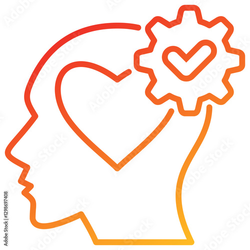 Emotional Intelligence Line Gradient Icon