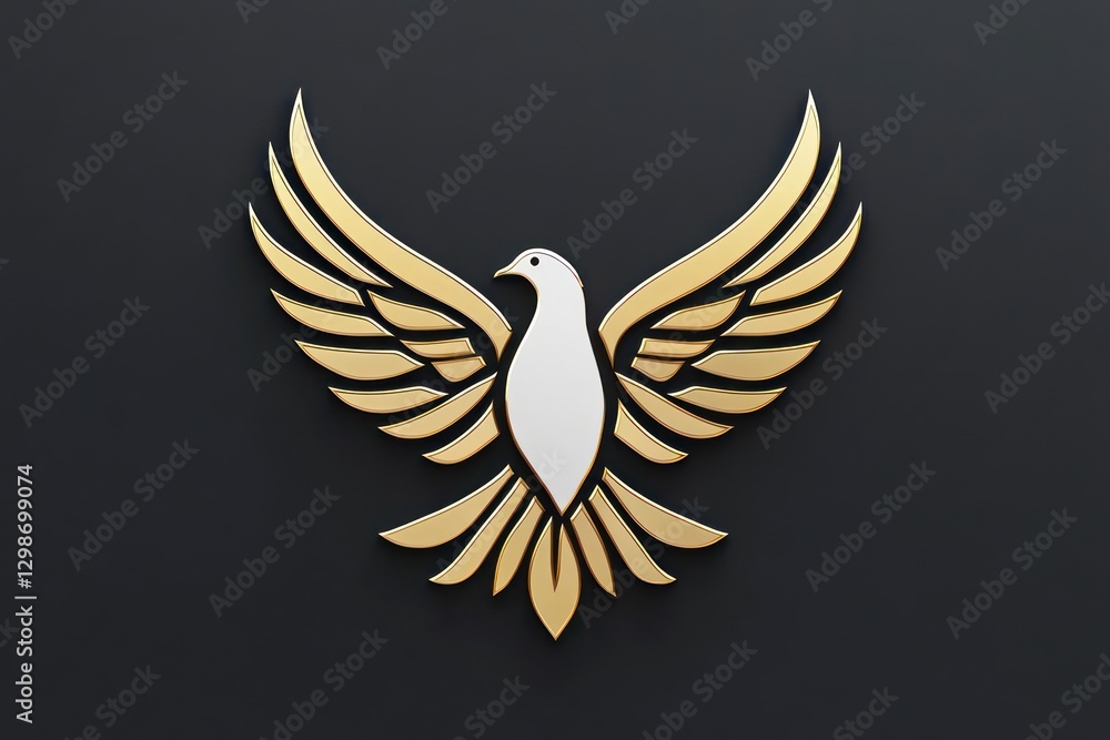 Obraz premium This dove embodies the Holy Spirit, symbolizing purity and grace, reflecting themes of peace and spiritual strength in Christian traditions like Maundy Thursday and Palm Sunday