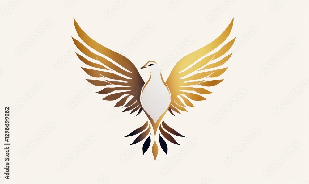 Fototapeta premium A dove symbolizes purity and grace, representing the Holy Spirit and peace, particularly during Christian celebrations like Maundy Thursday and Palm Sunday