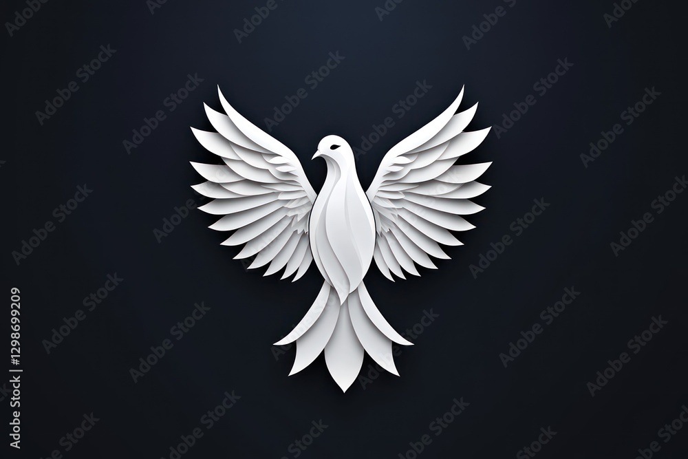 Obraz premium This dove signifies the Holy Spirit and embodies peace, purity, and grace, capturing the essence of spiritual strength and inspiration during key Christian observances