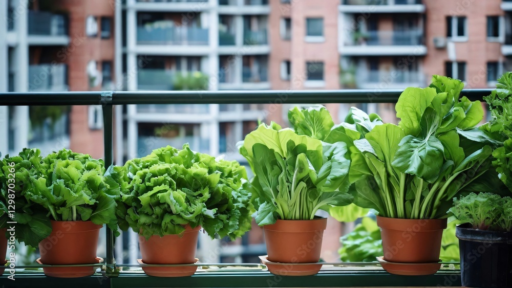 Fototapeta premium Illustration of Urban Farming in Vibrant Colors for World Urban Farming Day