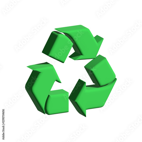 Recycle icon 3D illustration