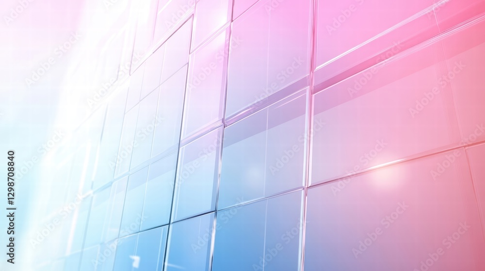 Obraz premium abstract pink and blue glass cubes background