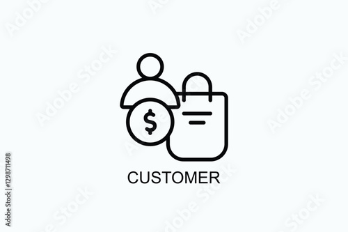 Customer Icon Or Logo Isolated Vector Illustration