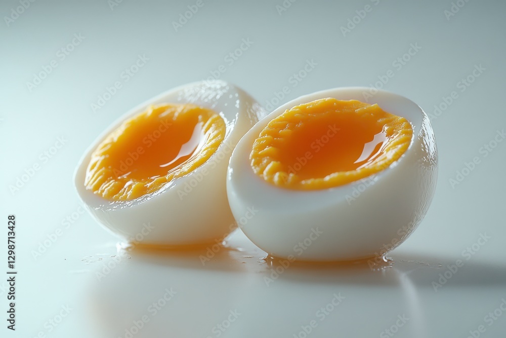 Eggs on white background, top view Eggs on white background, top view
