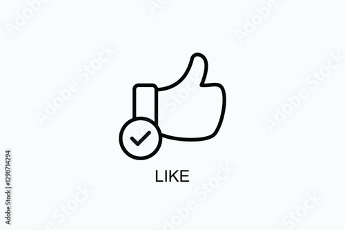 Like Icon Or Logo Isolated Vector Illustration