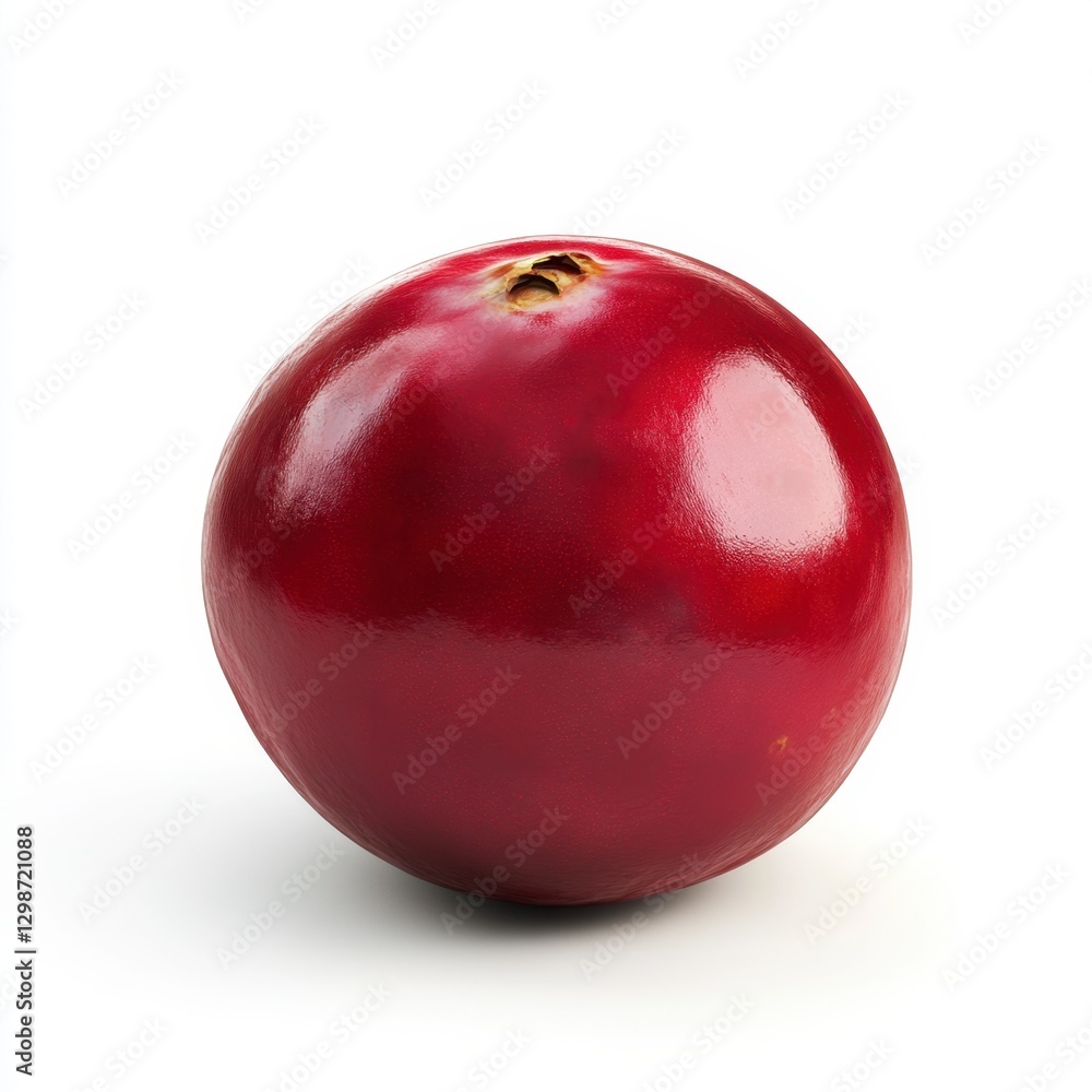Fresh Red Cranberry on White Background for Healthy Eating Fresh Red Cranberry on White Background for Healthy Eating