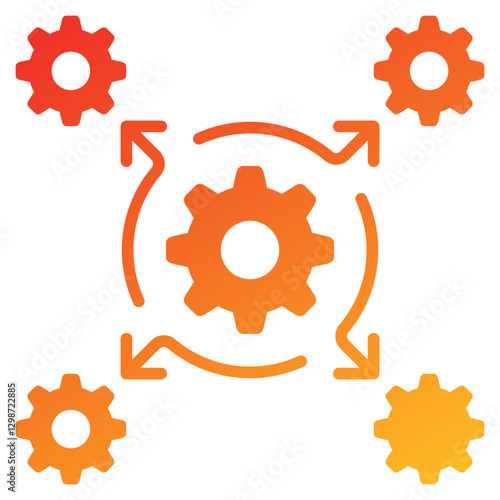 Integration Glyph Gradient Icon