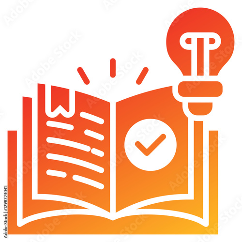 Knowledge Glyph Gradient Icon