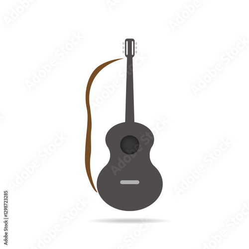 “Modern guitar layout. Musical instrument on a white background. EPS10”