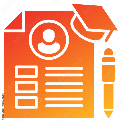 Curriculum Glyph Gradient Icon